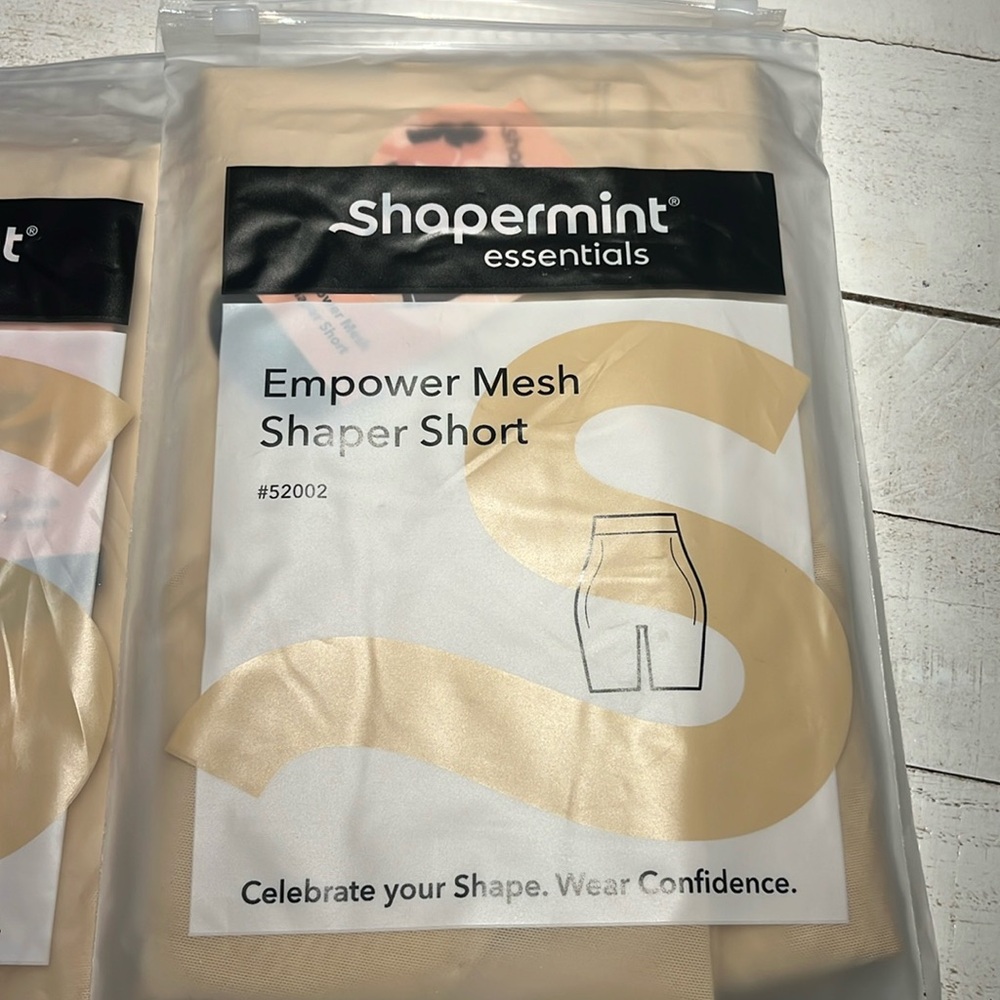 Shapermint Empower Mesh Shaper Short Nude Lightweight Breathable Seamless Size L